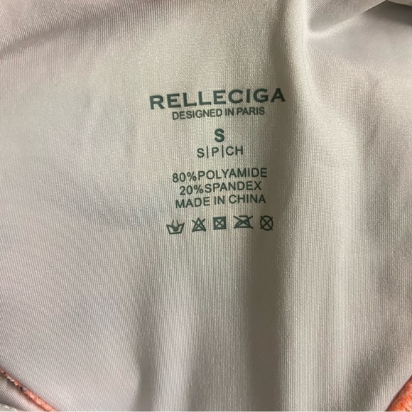 RELLECIGA High Cut Bandeau One Piece Swimsuit Leopard Size Small - Picture 2 of 7